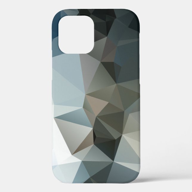 Blues and Blacks Abstract Pyramid Art Case-Mate iPhone Case (Back)