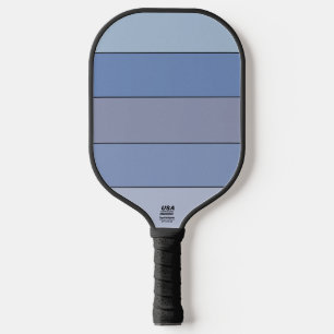 Blues And Grays Color Stripes On Watercolor Paper Pickleball Paddle