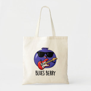 Blues Berry Funny Fruit Pun Tote Bag