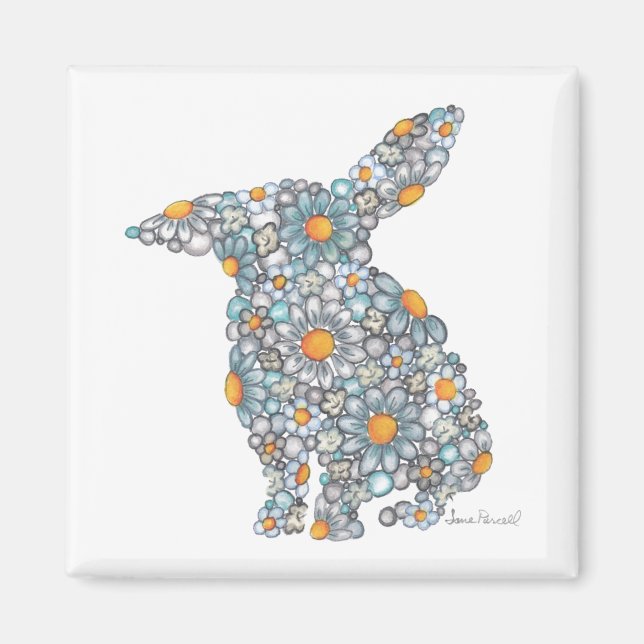 Blues Bunny Magnet (Front)