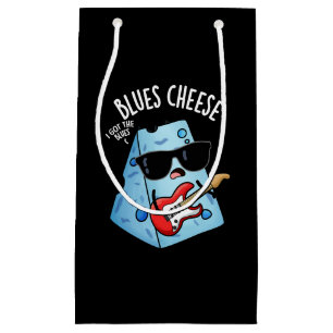 Blues Cheese Funny Food Pun Dark BG Small Gift Bag