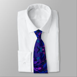 Blues Colorful Abstract Tie