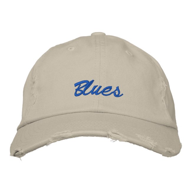 Blues Dark Text Baseball Cap (Front)