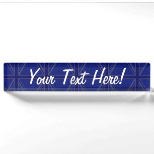 Blues for a Union Jack British Flag Nameplate