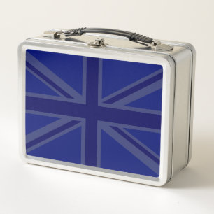 Blues for a Union Jack British Flag To Customize Metal Lunch Box