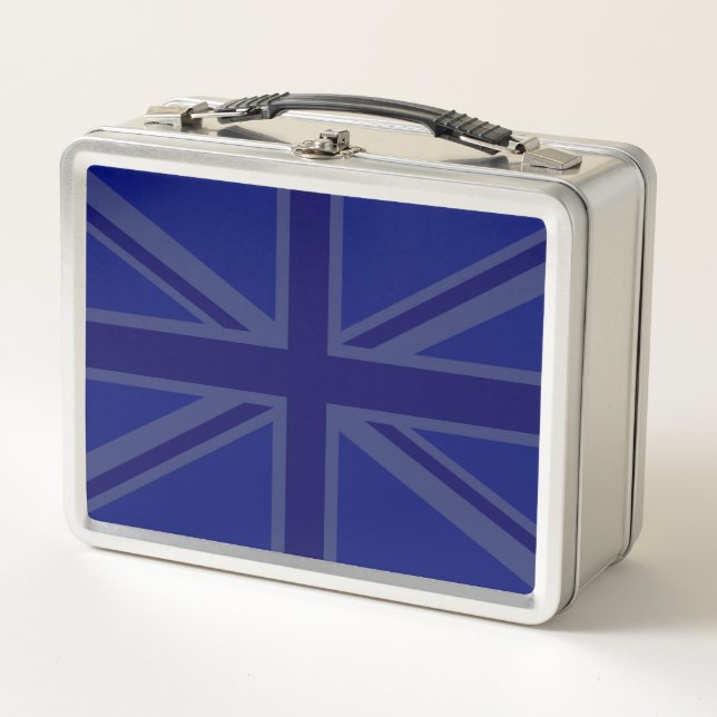 Blues for a Union Jack British Flag To Customize Metal Lunch Box (Front)