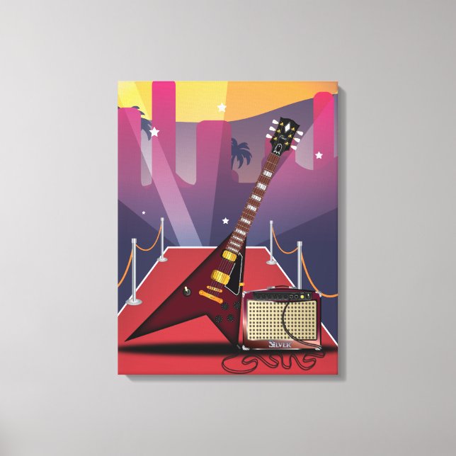 Blues Guitar Canvas Print (Front)