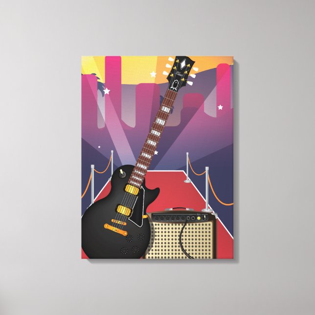 Blues Guitar Canvas Print (Front)
