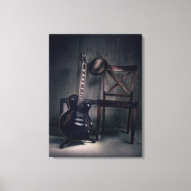 Blues Guitar Canvas Print (Front)