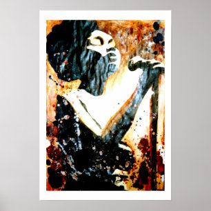 Blues In Brown Poster