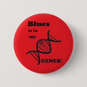 Blues Is In My Genes 2 Inch Round Button