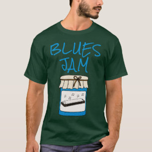 Blues Jam Harmonica Harp Player Musician T-Shirt
