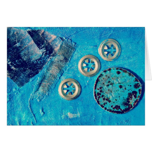 Blues Mixed Media Collage (Front Horizontal)