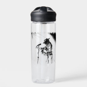 Blues Music Live Band Guitar Sketch Art Water Bottle