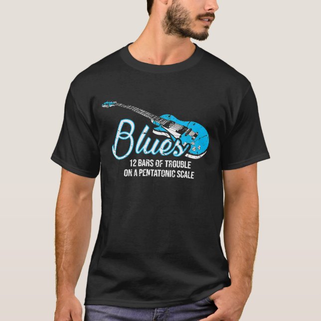 Blues Music Music Band  Harmonica Teacher T-Shirt (Front)