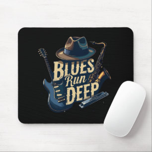 Blues Music Retro Aesthetic Vintage Jazz Mouse Pad