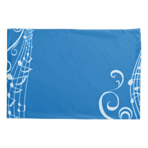 Blues Musical Notes Inspiration Pillowcase