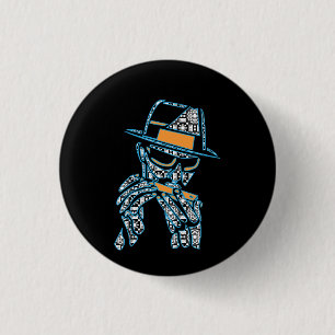 blues musician 1 inch round button