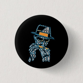 blues musician 1 inch round button