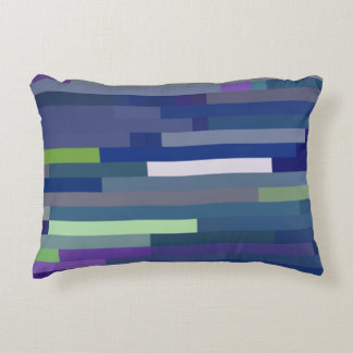 Blues Palette Colour Bricks Pattern Decorative Pillow