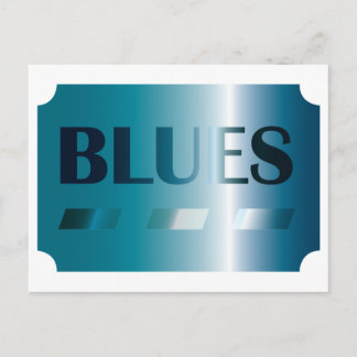 blues postcard (blue)