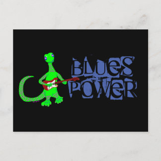 Blues Power Lizard Guitar Player Postcard