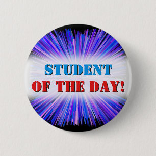 Blues & Purples Line Burst Pattern 2 Inch Round Button