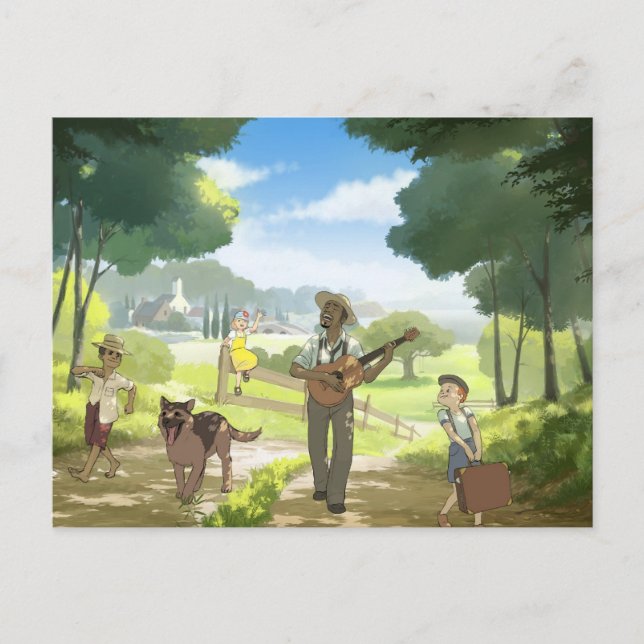 Blues singer leaves town postcard (Front)