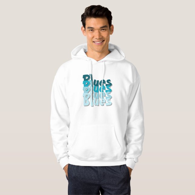 Blues T-Shirt Hoodie (Front Full)