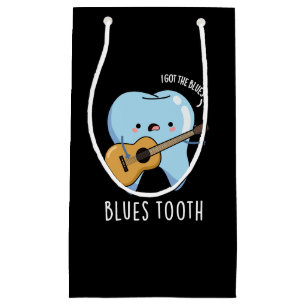 Blues Tooth Funny Dental Music Pun Dark BG Small Gift Bag