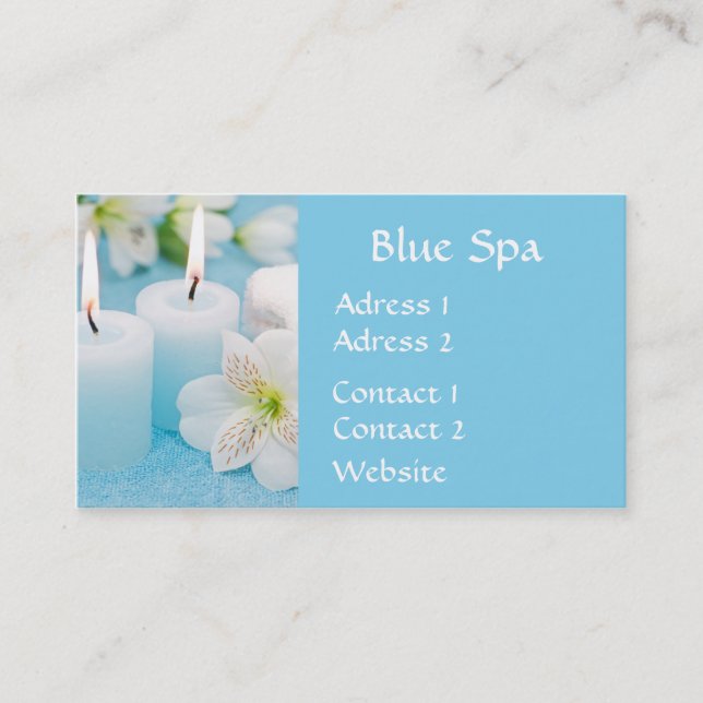 BlueSpa Business Card (Front)