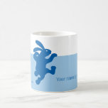Bluest Blue Rabbit Mug<br><div class="desc">A delightfully cute rabbit to grab your morning coffee in. This mug is one of a series of rabbit mugs available in different colours. Personalize it with your name,  a message,  or be a minimalist and delete the text all-together.</div>