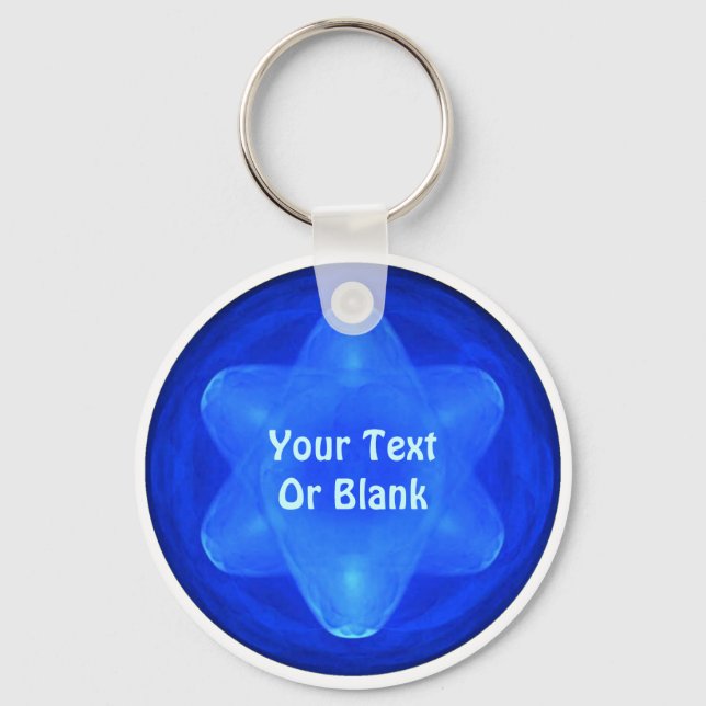 Bluestar Fractal Keychain (Front)
