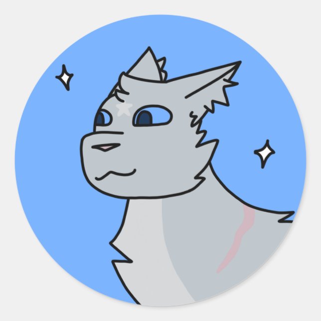 Bluestar Round Sticker (Front)