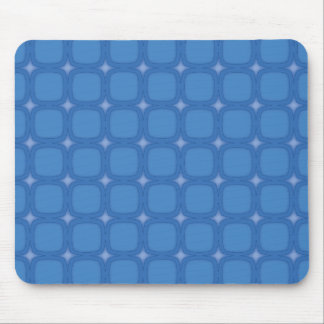 Bluesville Retro Rounded Squares Mouse Pad
