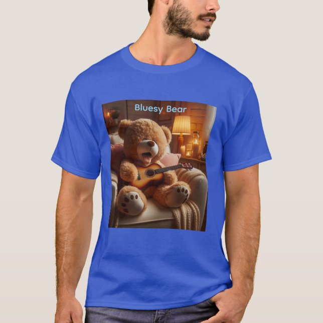 Bluesy Bear  T-Shirt (Front)