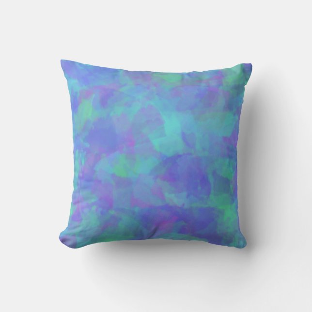 Bluesy Purples Throw Pillow (Front)