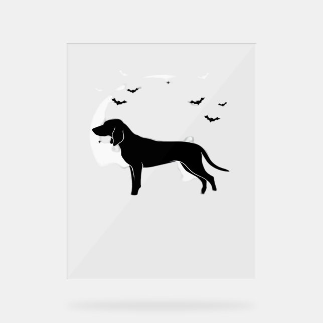 Bluetick Chien - Halloween Lune Silhouette Classic (Recto)