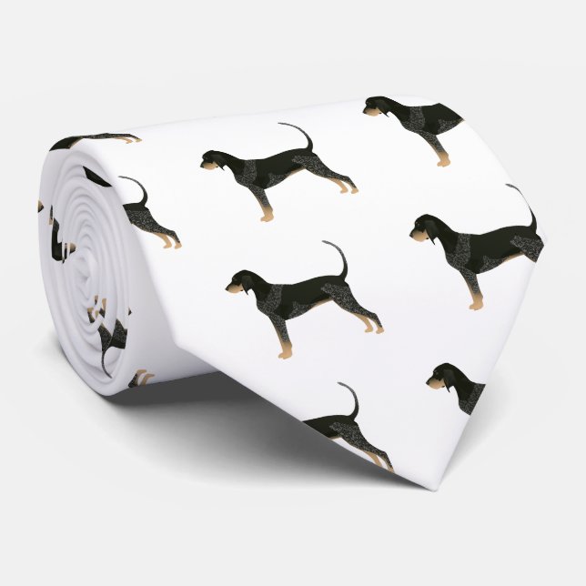 Bluetick Coonhound Basic Breed Customizable Design Tie (Rolled)