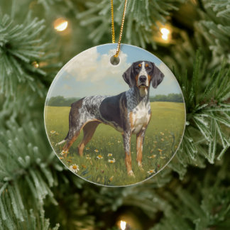 Bluetick Coonhound Ceramic Ornament