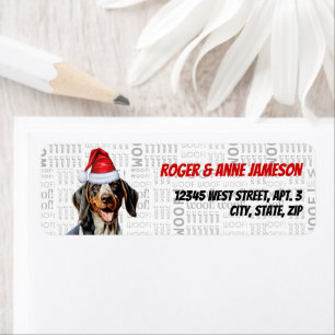 Bluetick Coonhound Christmas Dog Return Address