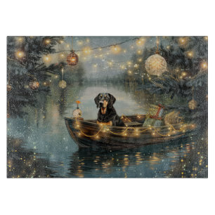 Bluetick Coonhound Christmas Festive Voyage Cutting Board