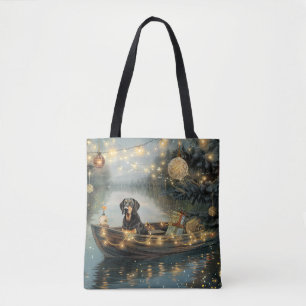 Bluetick Coonhound Christmas Festive Voyage Tote Bag