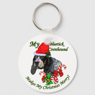 Bluetick Coonhound Christmas Gifts Keychain