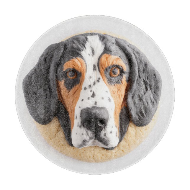 Bluetick Coonhound Dog 3D Inspired Cutting Board (Front)