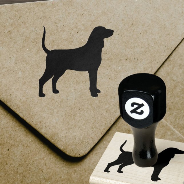 Bluetick Coonhound Dog Breed Silhouette Rubber Stamp (Creator Uploaded)