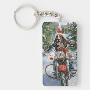 Bluetick Coonhound Dog équitation Motorcycle Noël