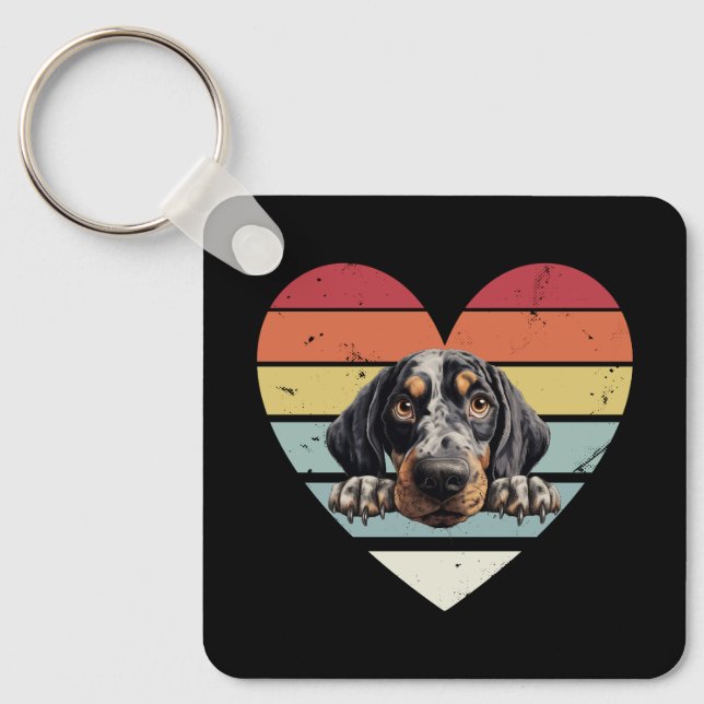 Bluetick Coonhound Dog Keychain (Front)