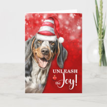 Bluetick Coonhound Dog Unleash the Joy Christmas