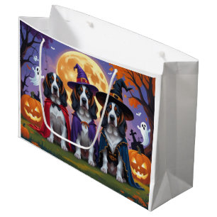 Bluetick Coonhound Dogs Pumpkin Halloween Funny Large Gift Bag
